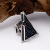 "Triangle" Carborundum Siver Jewelry Set