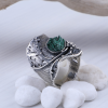 Malachite Silver Jewelry Set