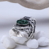 Malachite Silver Jewelry Set