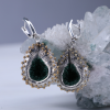 Malachite Silver Jewelry Set