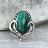 Malachite Silver Jewelry Set