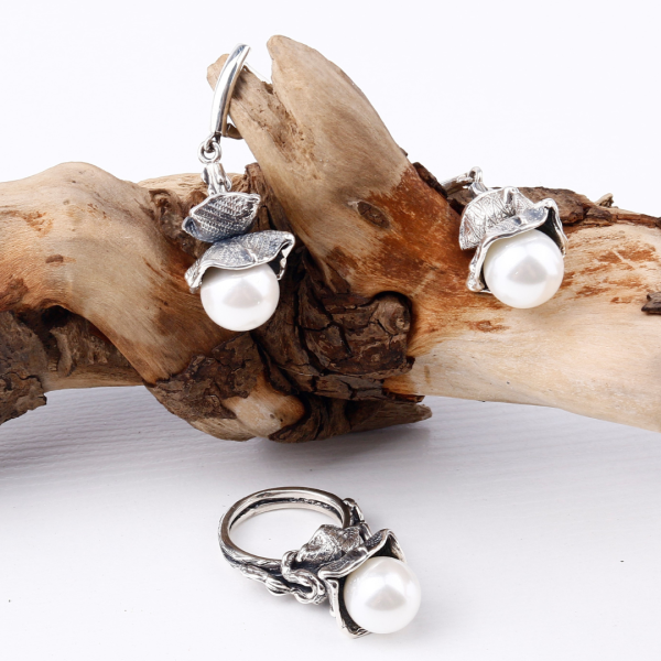 Pearl Silver Jewelry Set