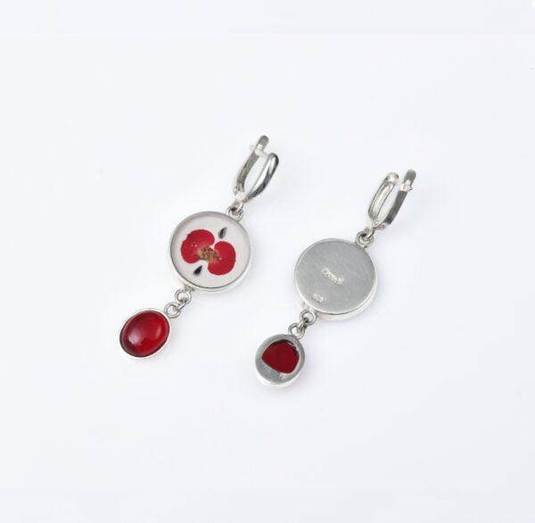 Pomegranate Silver Earrings