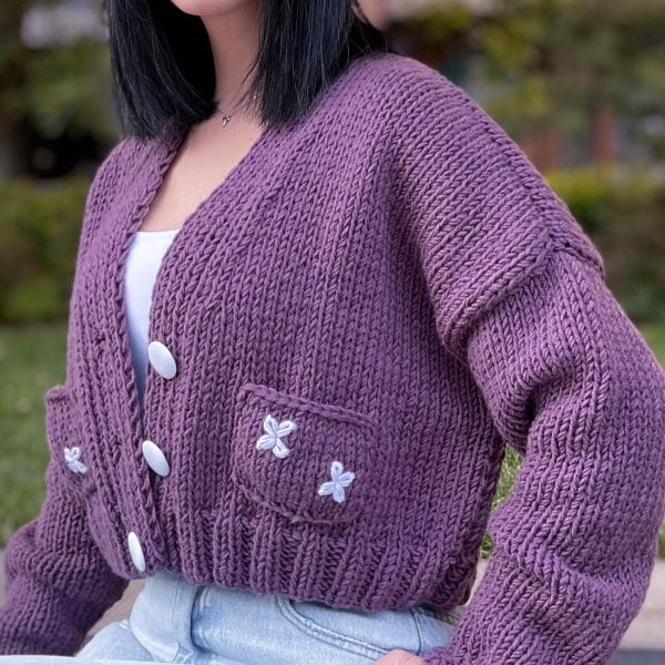 Purple Cardigan