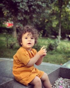 Baby boy muslin orange set