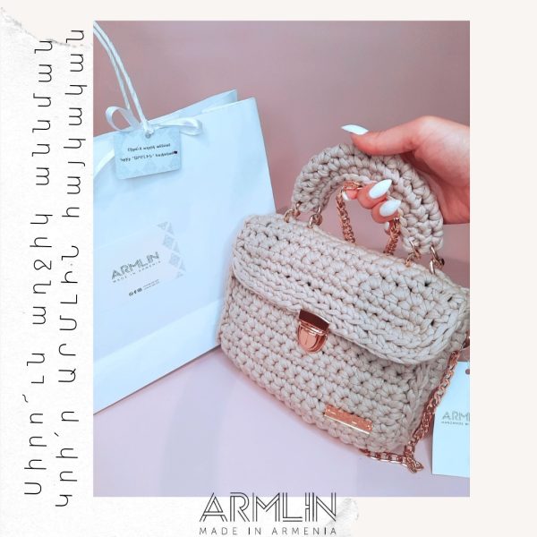 Armlin ivory handmade bag