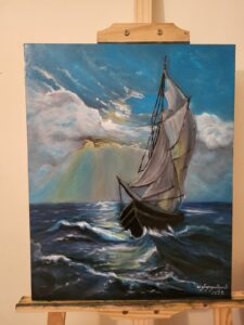 ” Storm at the sea”, oil on canvas, 40 X 50 cm , Artak Vardanyan