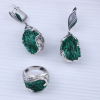 Sterling silver Jewlery with natural malachite