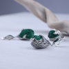 Sterling silver Jewlery with natural malachite