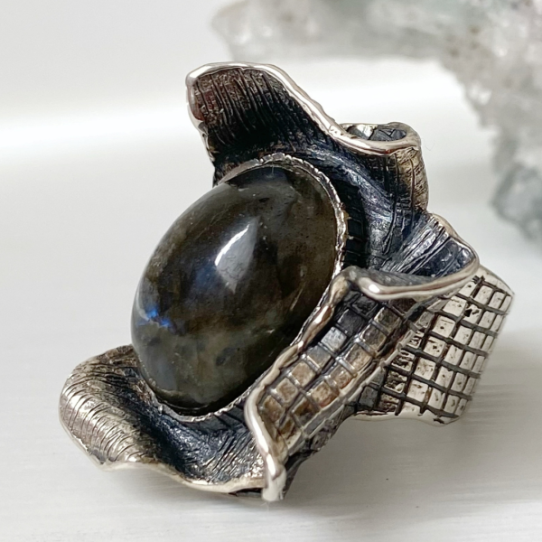 Labradorite Silver Ring