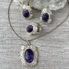 Jewelry Set Karelie with sterling silver 925 & charoite