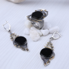 Onyx Silver Jewelry Set