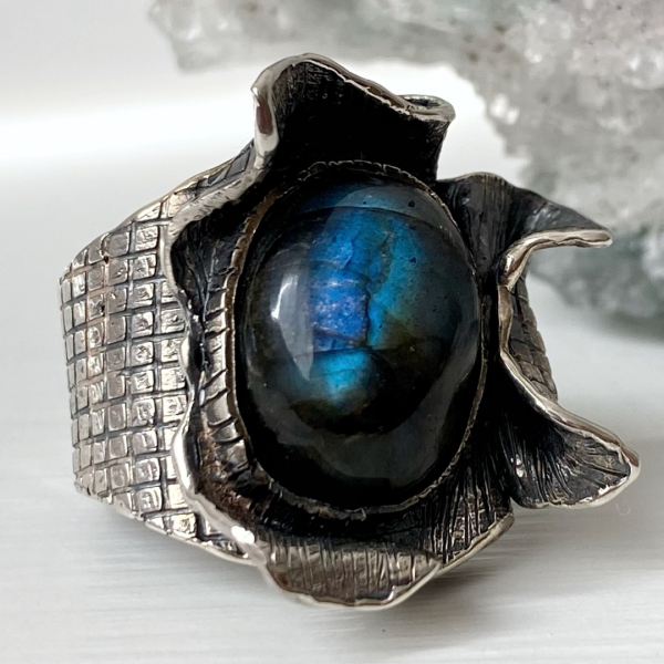 Labradorite Silver Ring