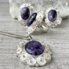 Jewelry Set Karelie with sterling silver 925 & charoite