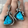 Natural turquoise jewelry with sterling silver