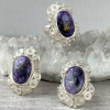 Charoite Silver Jewelry Set