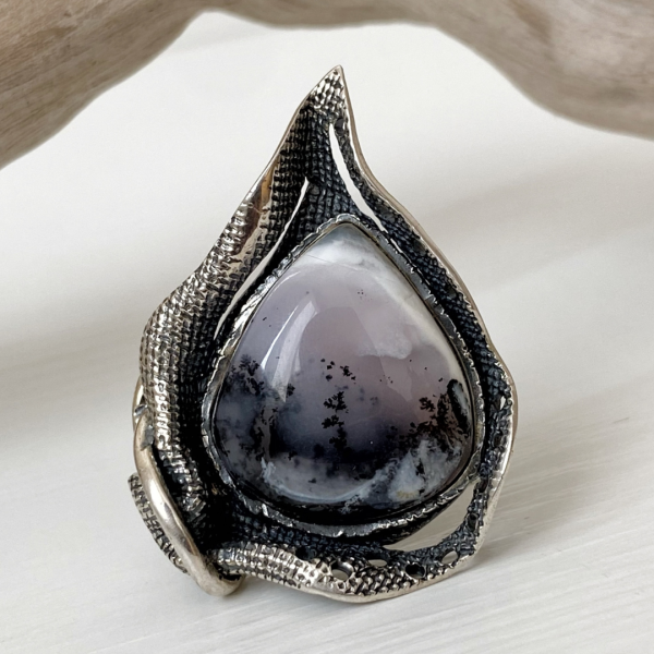 Agate Silver Ring