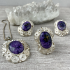 Charoite Silver Jewelry Set