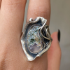 Sterling Silver Ring with natural Agate gemstone
