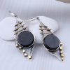 Silver jewelry with black onyx