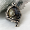 Silver Ring Zarina with natural agate gemstone