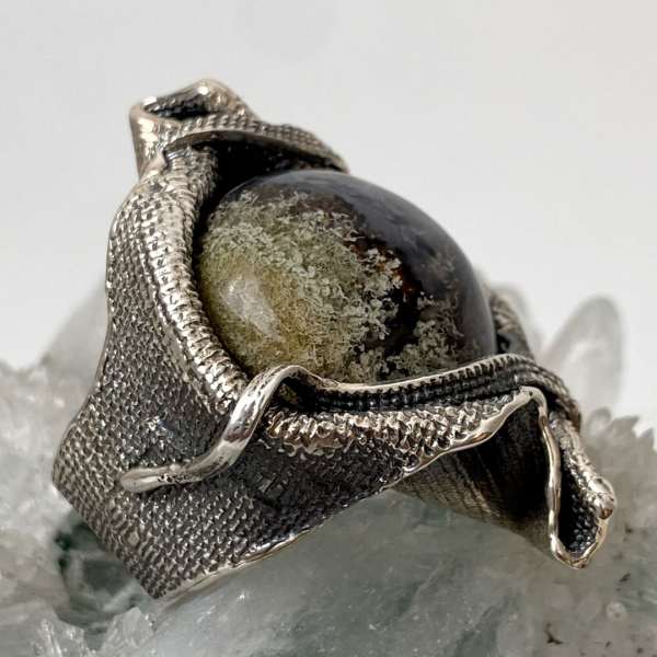 Agate Silver Ring