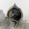 Silver Ring Zarina with natural agate gemstone
