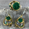 Armenian sterling silver jewelry with plush malachite