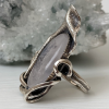 Ring with Natural Agate and sterling silver 925