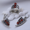 Garnet Silver Jewelry Set