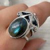 Labradorite Silver Ring