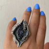 Carborundum Silver Ring