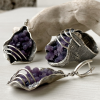 Agate Silver Jewelry Set