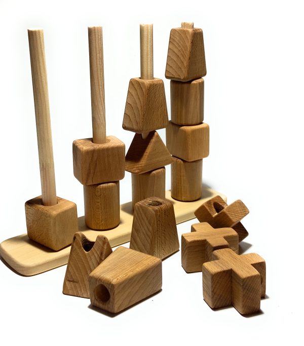 "Geometry Tower" Wooden Toy