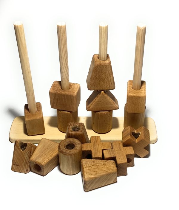 "Geometry Tower" Wooden Toy