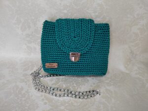 Crochet bag, green bag, handmade bag