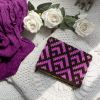 Pink and Brown Tapestry Crochet Clutch