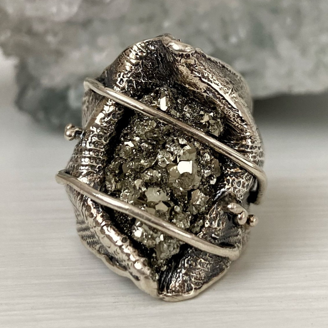 For Sale: Pyrite Ring · Rectangular Ring · Large Ring · Big...