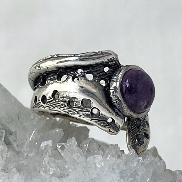 Amethyst Silver Ring