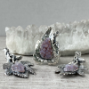 Silver Jewelry with natural chalcedony stone | handmade by Shahinian