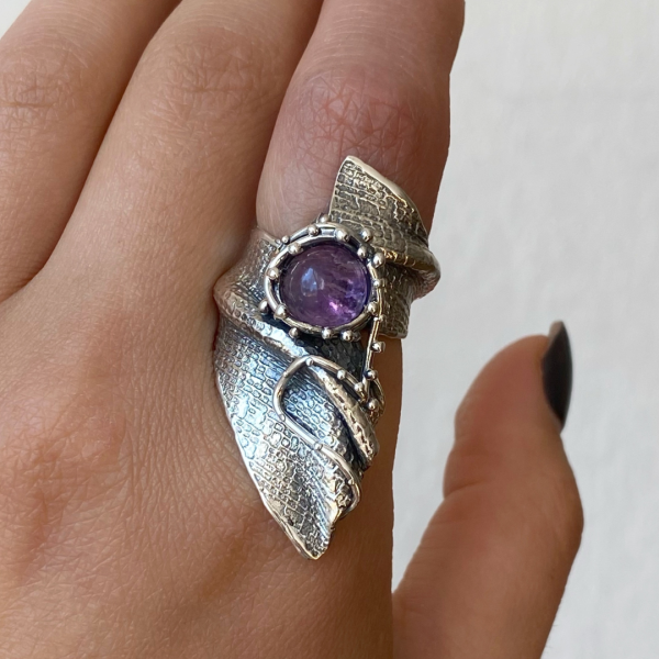 Amethyst Silver Ring