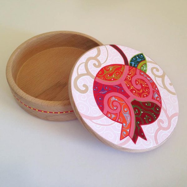 Wooden jewelry box "Pomegranate"