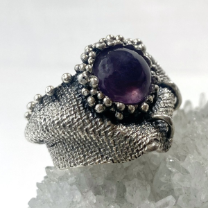 Natural amethyst ring | Sterling silver 925
