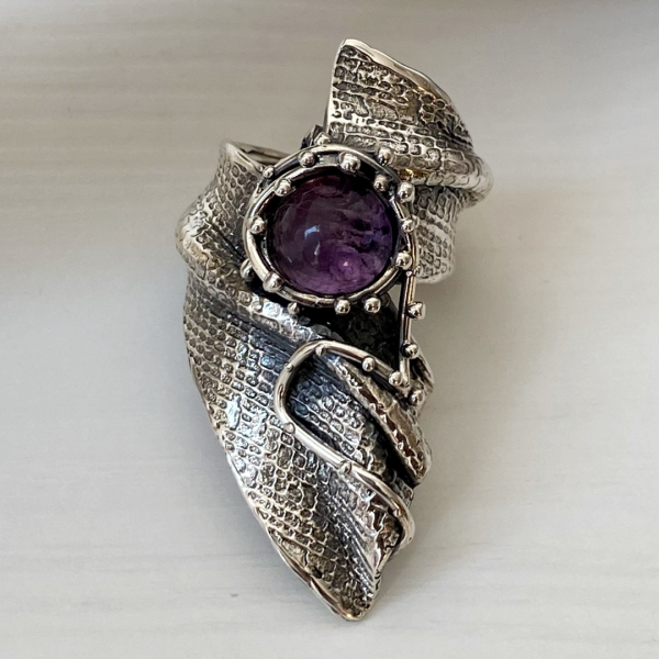 Amethyst Silver Ring