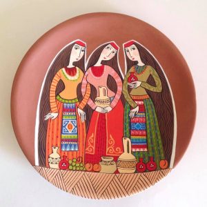 Decorative ceramic plate “Three Armenian Beauties”