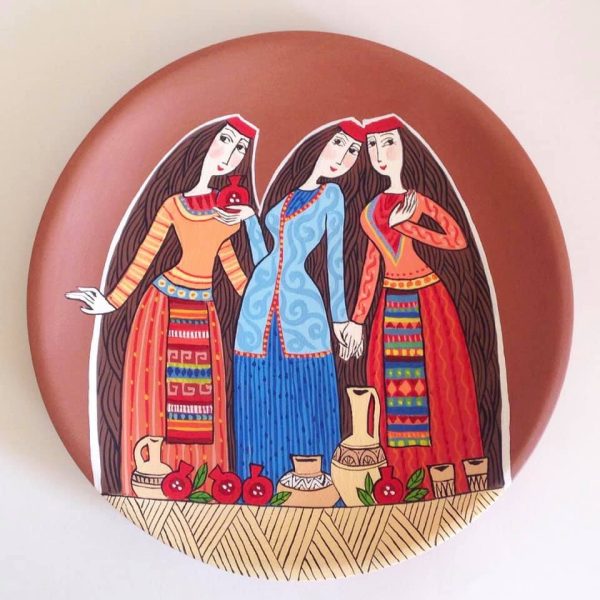 Decorative ceramic plate "Three Armenian Beauties"