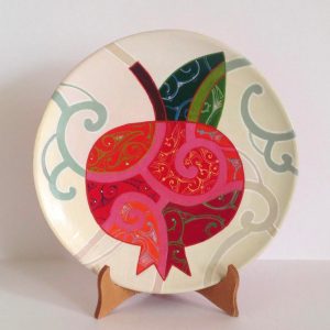 Decorative ceramic plate “Pomegranate” – 25cm