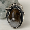 Brown Agate Silver Ring