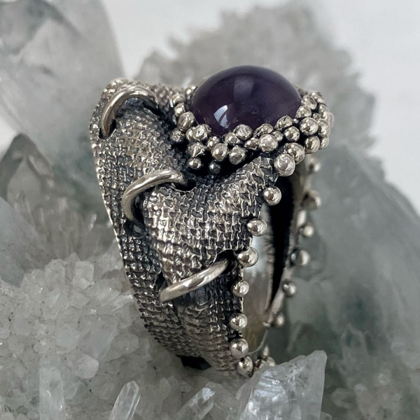 Amethyst Silver Ring