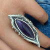 Armenian handmade Ring | Natural amethyst | Sterling silver 925